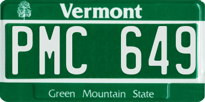 VT license plate PMC649