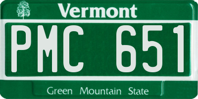 VT license plate PMC651