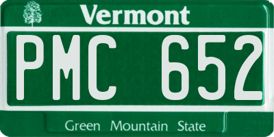 VT license plate PMC652