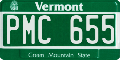 VT license plate PMC655