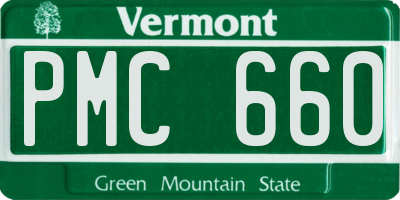 VT license plate PMC660