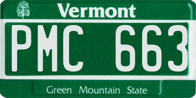 VT license plate PMC663