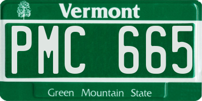 VT license plate PMC665
