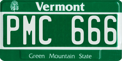 VT license plate PMC666