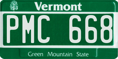 VT license plate PMC668