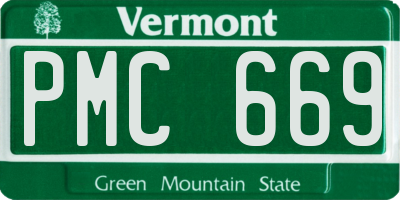 VT license plate PMC669