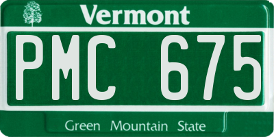 VT license plate PMC675