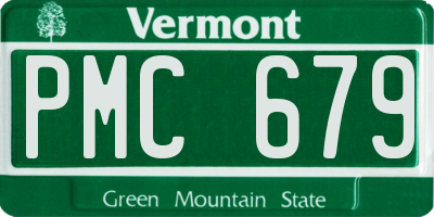 VT license plate PMC679