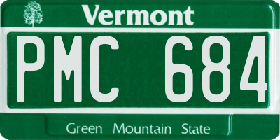 VT license plate PMC684
