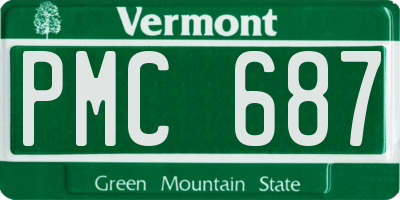 VT license plate PMC687