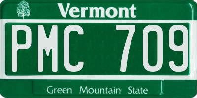 VT license plate PMC709