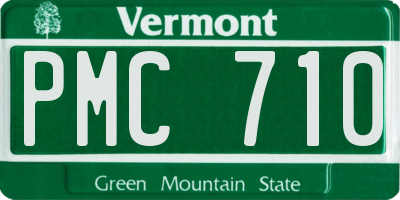 VT license plate PMC710