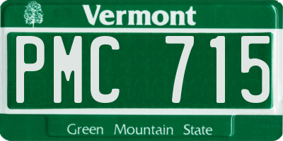 VT license plate PMC715