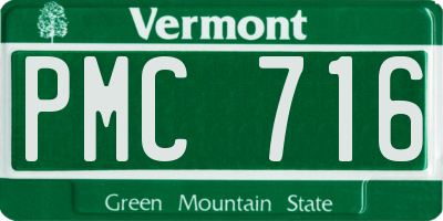 VT license plate PMC716