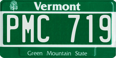 VT license plate PMC719