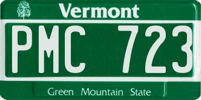 VT license plate PMC723