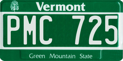 VT license plate PMC725