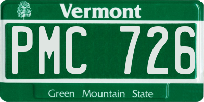 VT license plate PMC726