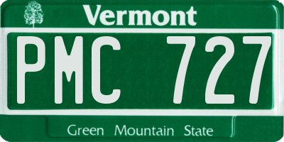 VT license plate PMC727