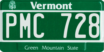 VT license plate PMC728