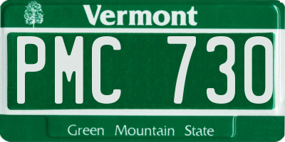 VT license plate PMC730