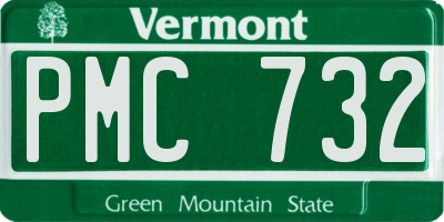 VT license plate PMC732