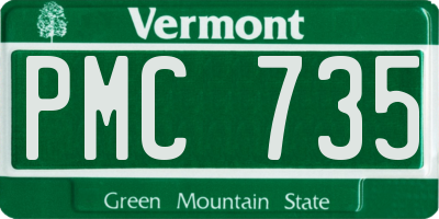 VT license plate PMC735