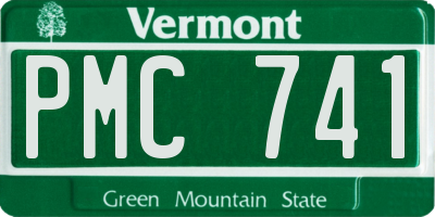 VT license plate PMC741