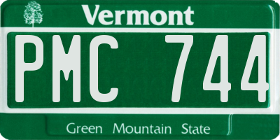 VT license plate PMC744