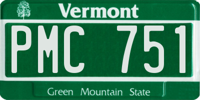 VT license plate PMC751