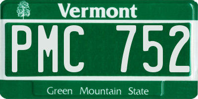 VT license plate PMC752