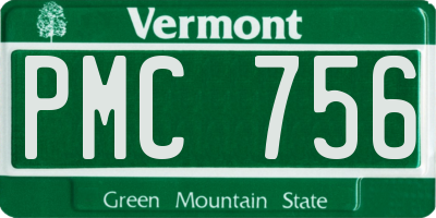 VT license plate PMC756