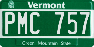 VT license plate PMC757