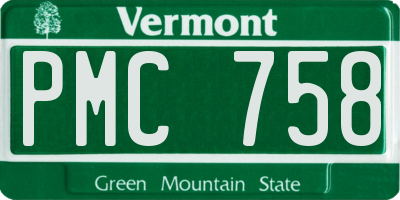 VT license plate PMC758