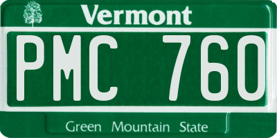 VT license plate PMC760