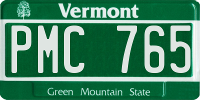 VT license plate PMC765