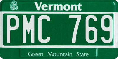 VT license plate PMC769