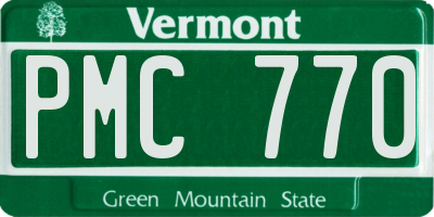 VT license plate PMC770