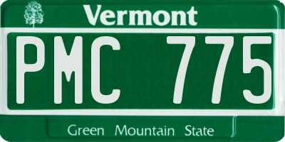 VT license plate PMC775