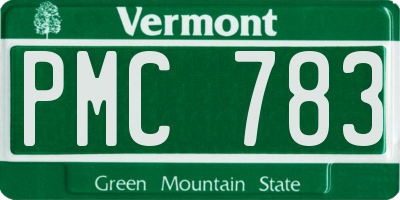 VT license plate PMC783