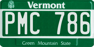 VT license plate PMC786