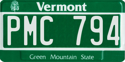 VT license plate PMC794