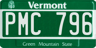 VT license plate PMC796