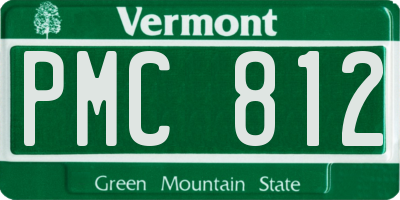 VT license plate PMC812