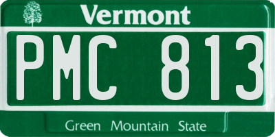 VT license plate PMC813