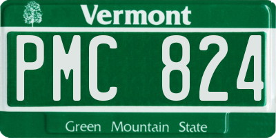 VT license plate PMC824