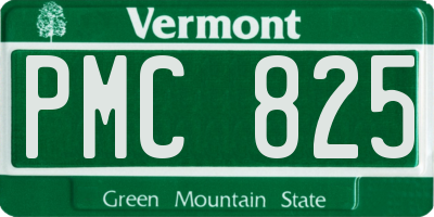 VT license plate PMC825