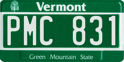 VT license plate PMC831