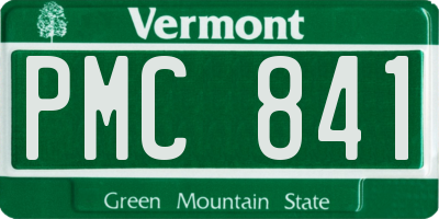 VT license plate PMC841