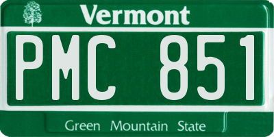 VT license plate PMC851